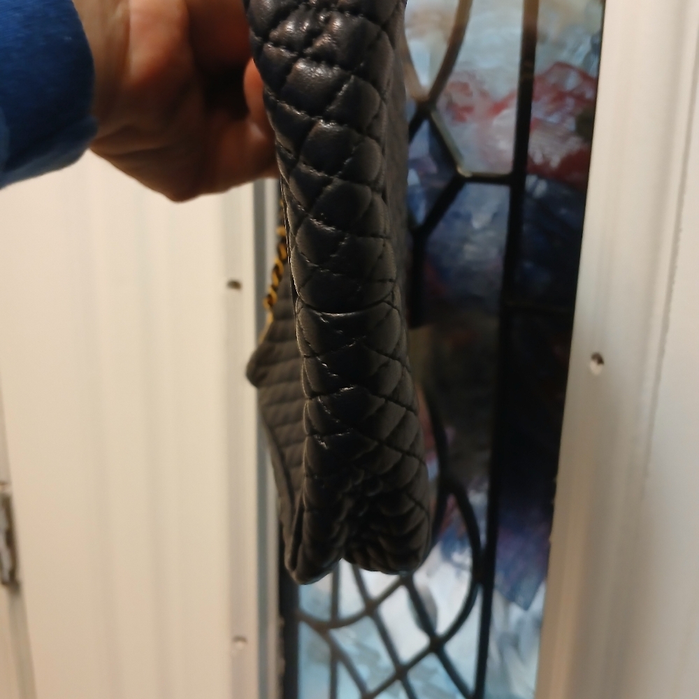 Bally Black Quilted Shoulder Bag with Gold Chain - Picture 12 of 15